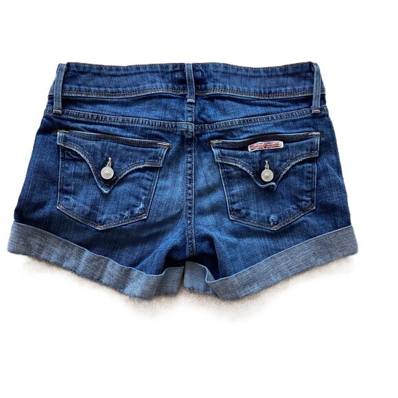 Hudson Distressed Low Rise Cuffed Denim Shorts - Picture 4 of 8